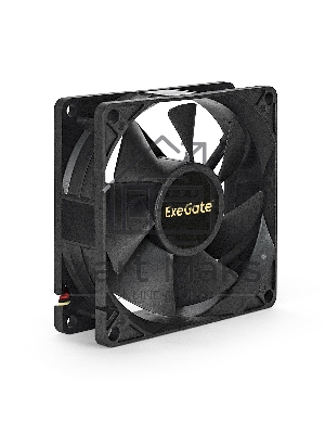 Вентилятор для корпуса ExeGate ExtraPower EP08025S2P черный, 80 мм, 2800 об/мин, 29 дБ, 2 pin