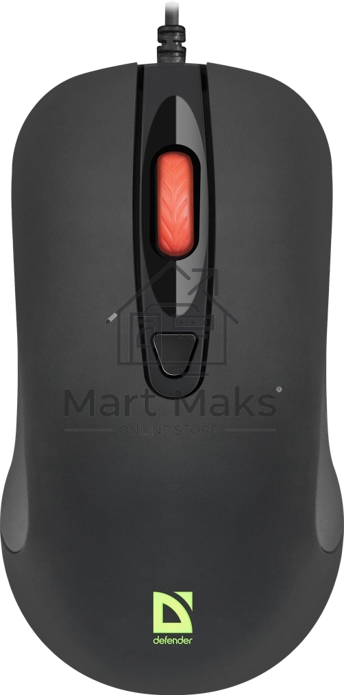 Мышь проводная Defender Ultra Classic MB-280 черный, 1200 dpi, USB, кнопки - 4