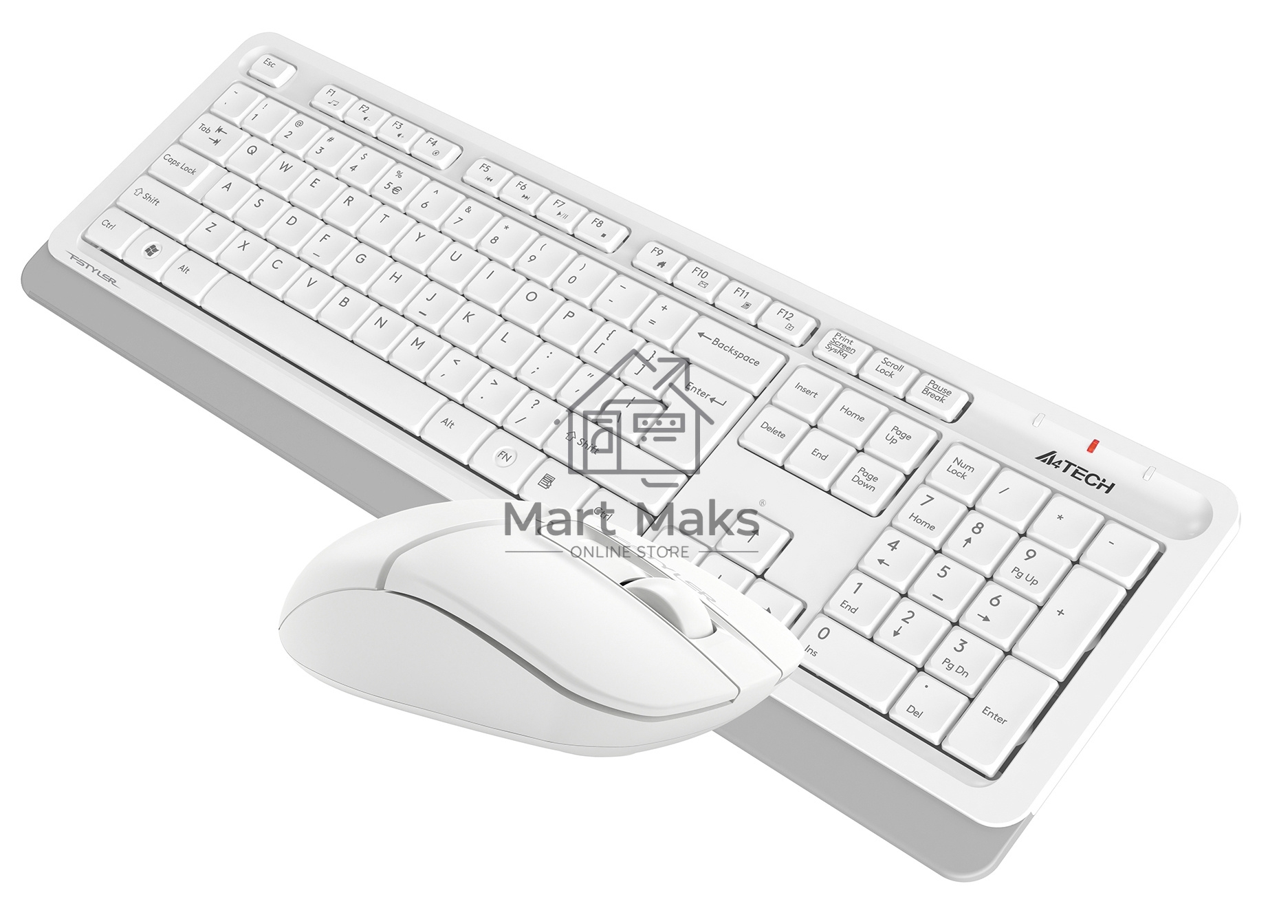 Клавиатура + мышь A4Tech Fstyler FG1012 клав:белый мышь:белый USB беспроводная Multimedia