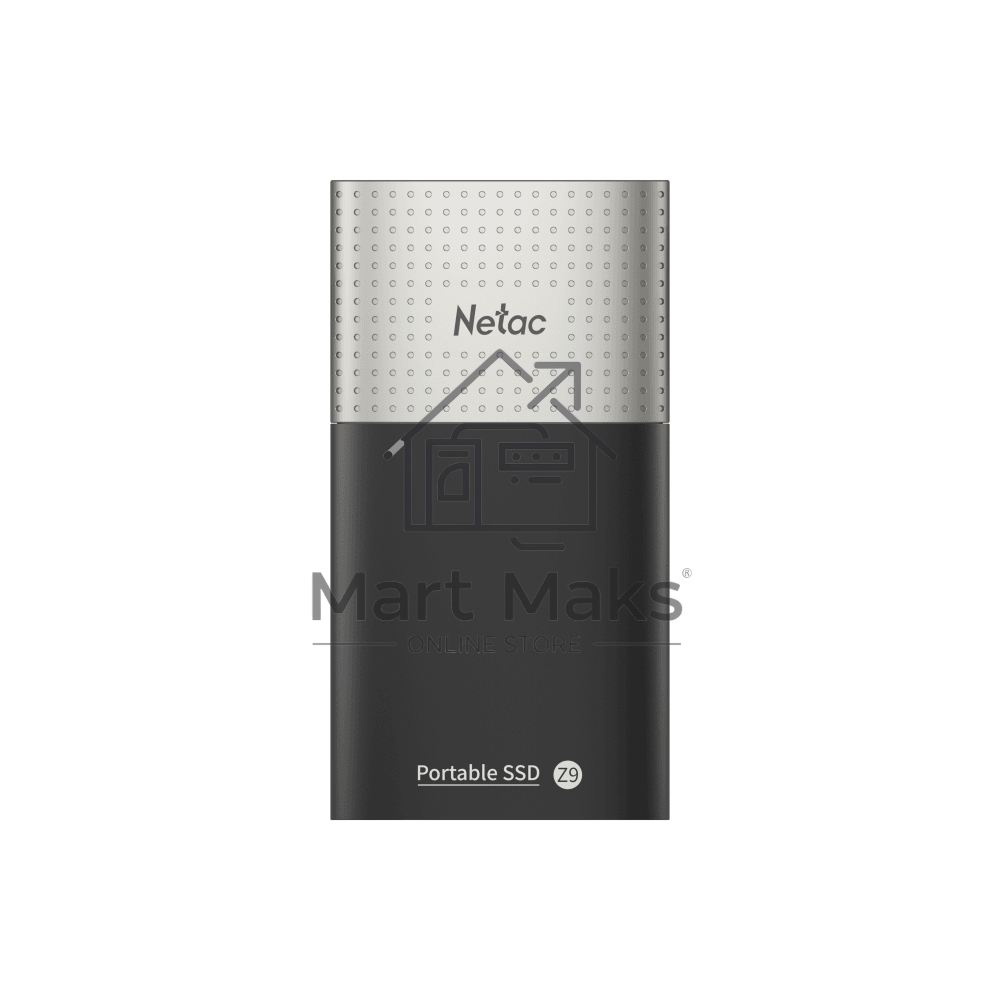 Накопитель SSD External Netac 2.0Tb Z9 <NT01Z9-002T-32BK> (USB3.2, up to 550/480MBs, 90х47.5х11.5mm, Aluminium+Plastic)