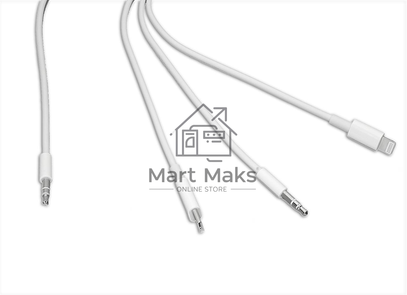 Аудио Адаптер MH045 Type-C / Lightning / DC 3,5мм - 3,5мм (белый)