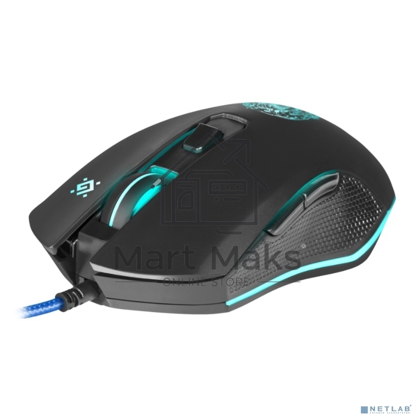 Мышь проводная Defender Sleipnir GM-927 черный, 12800 dpi, USB, кнопки - 6