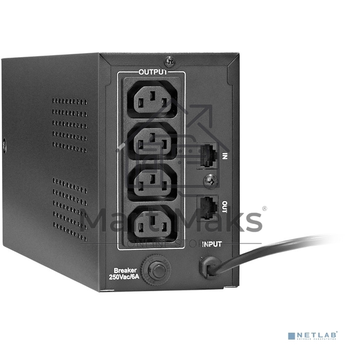 Источник бесперебойного питания ExeGate EP285473RUS Power Back BNB-850.LED.AVR.C13.RJ <850VA/480W, LED, AVR,4*IEC-C13, RJ45/11, Black>