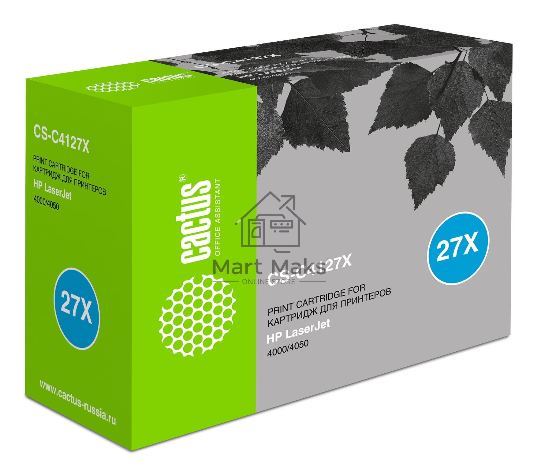 Картридж лазерный Cactus CS-C4127X черный (10000 стр.) для HP LJ 4000/4050