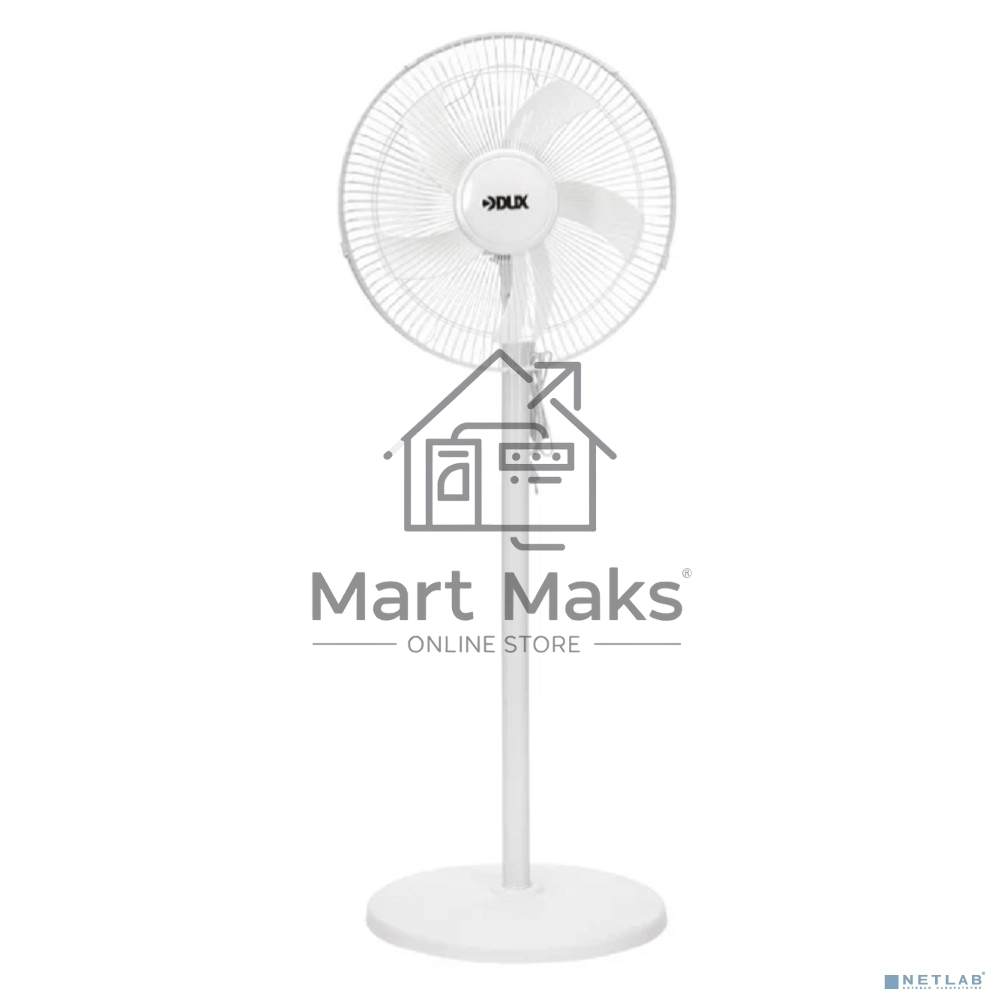 Вентилятор напольный DUX DX-40, 40Вт, 16дюйм, белый 60-0218