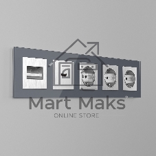 Накладка для розетки HDMI (серебряный рифленый)
