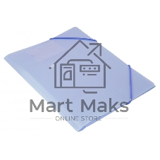 Папка на резинке Бюрократ Gems GEMPR05AZURE A4, пластик, корешок 30мм, 0.5мм, голубой топаз карман для визитки