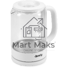 Чайник электрический Domfy DSW-EK304 1.7л. 2200Вт белый (корпус: стекло)