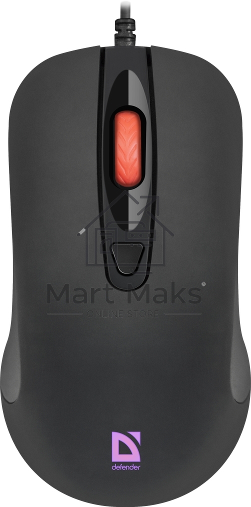 Мышь проводная Defender Ultra Classic MB-280 черный, 1200 dpi, USB, кнопки - 4