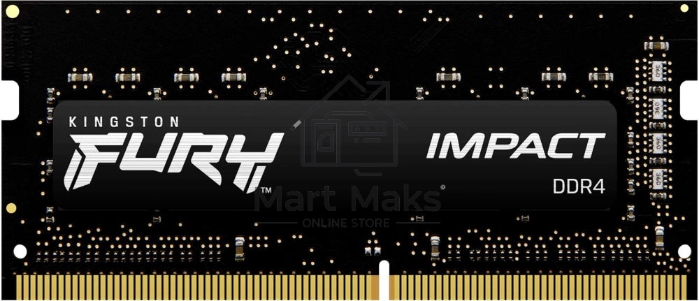 Оперативная память Kingston Fury Impact, DDR4, 8GB (1x8GB), 3200MHz, CL20, SO-DIMM
