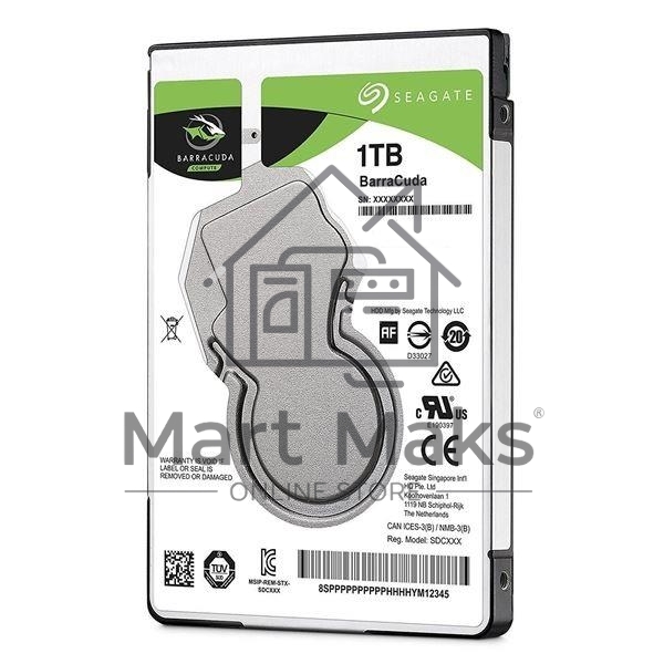 Жесткий диск Seagate HDD Mobile Barracuda25 Guardian (2.5'/ 1TB/ SATA 6Gb/s/ rmp 7200)