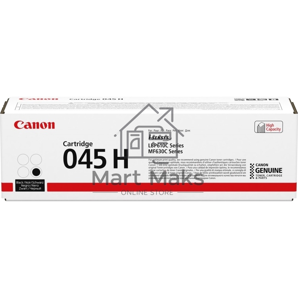 Картридж лазерный Canon 045BK H черный, 2800 стр., для i-SENSYS MF631/633/635, LBP611