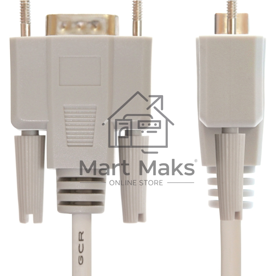 Кабель Greenconnect COM RS-232 порта соединительный 3 m GCR-DB9CM2M-3m, 9M / 9M Premium, серый, пластиковый пакет