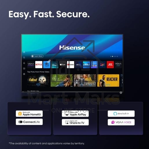Телевизор 65'' Hisense 65U7Q PRO черный Mini LED UHD 144Hz Smart TV