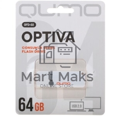 Флешка USB 2.0 QUMO 64Gb Optiva 02 белый