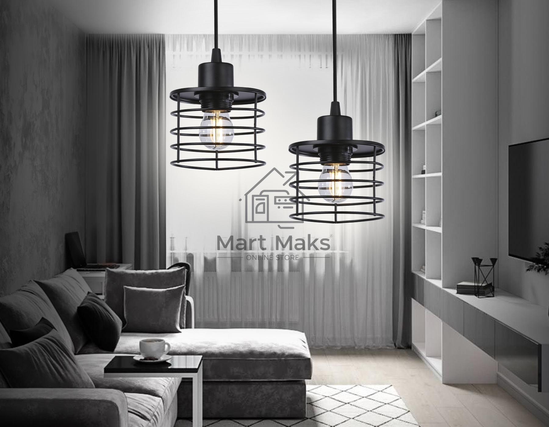 Светильник Ambrella light TR8068 BK черный E27 max 40W D120*950