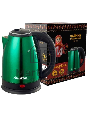 Чайник Матрена MA-002 электрический (1.8 л) стальной зеленый