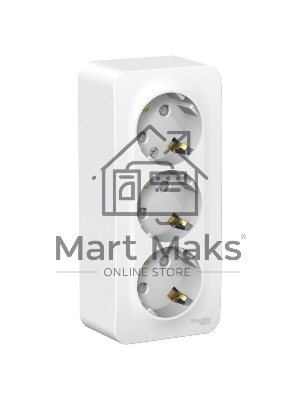 Розетка 3-м ОП BLANCA 16А 250В защ. шторки с заземл. изол. пласт. бел. SchE BLNRA011311