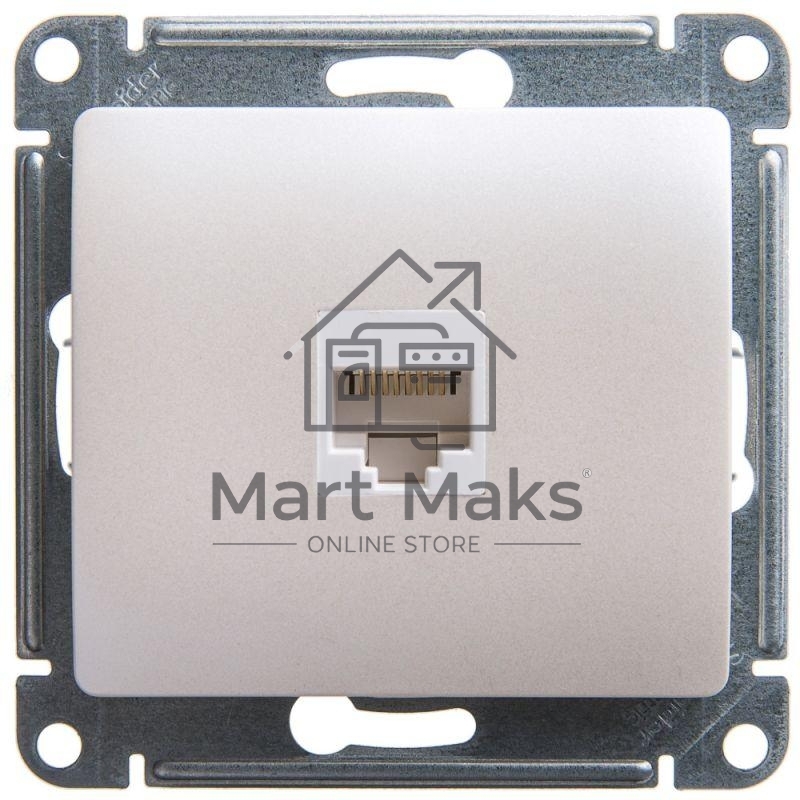 Механизм розетки комп. 1-м Glossa RJ45 CAT.5E перламутр SchE GSL000681K
