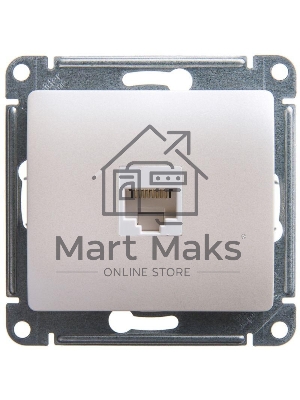 Механизм розетки комп. 1-м Glossa RJ45 CAT.5E перламутр SchE GSL000681K