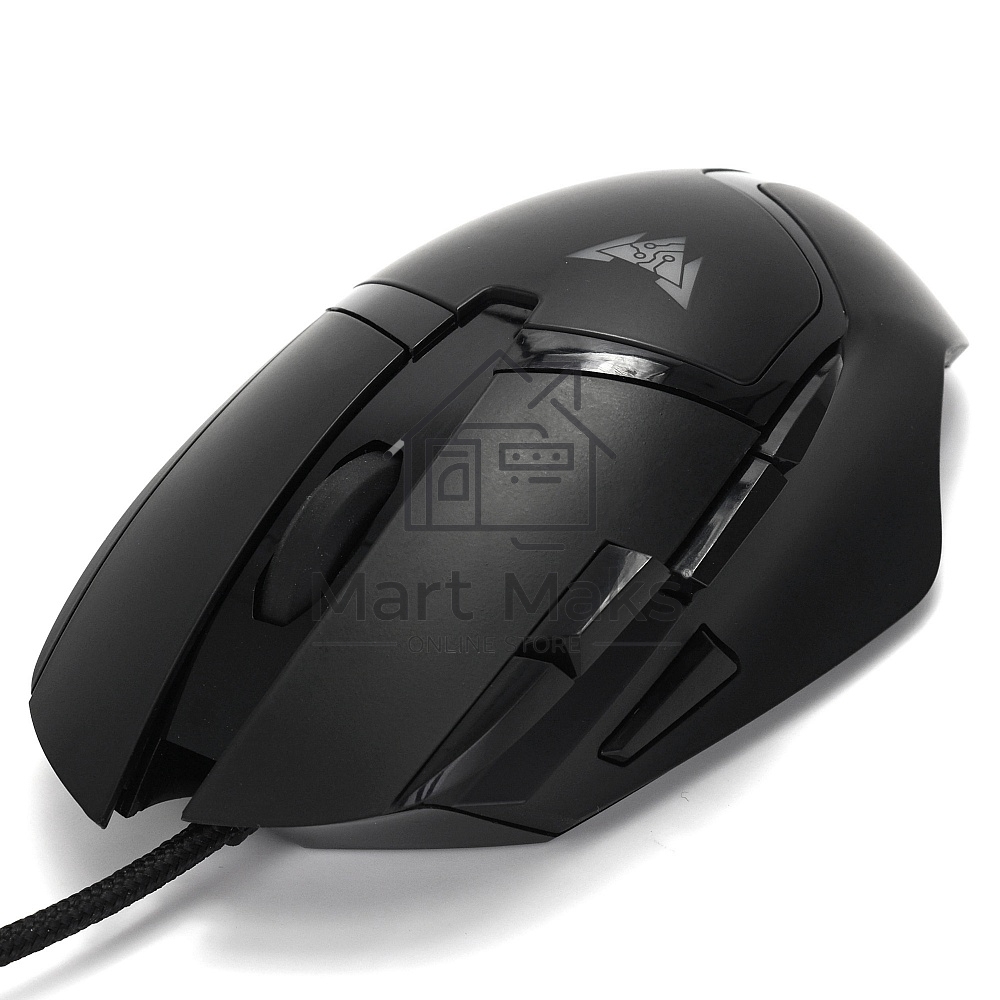 Мышь проводная Crown CMGM-901 черный, 4800 dpi, USB, кнопки - 8