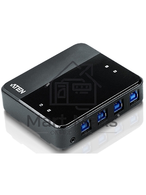 Переключатель Aten US434-AT USB, 4 ПК> 4 устройства, 4 USB B-тип > 4 USB A-тип, Male > Female, со шнурами A-B 2х1.2м.+2х1.8м. для подкл. к управ. комп