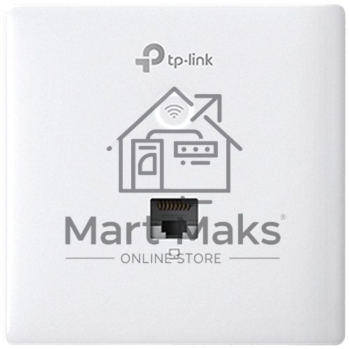 Точка доступа TP-Link Omada AC1200 wireless MU-MIMO Gigabit wall-plate Access Point, 1 Gigabit downlink port, 1 gigabit uplink port, 802.3af/at PoE in, wall plate mounting, support standalone mode and controlled by Omada SDN controller (Software/hardware/