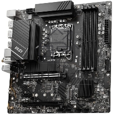 Материнская плата MSI PRO B760M-A WIFI DDR4, LGA 1700, Intel B760, 4xDDR4, 4xSATA, 2xM.2, 1xPCI-E 4.0 x16, 1xPCI-E 4.0 x4, 1xPCI-E x1, 2xHDMI, 2xDP, 1x 2.5Gb LAN, 2xUSB-A 2.0, 2xUSB-A 3.2 Gen 1, 2xUSB-A 3.2 Gen 2, 3x3.5 мм, 7.1, Micro-ATX