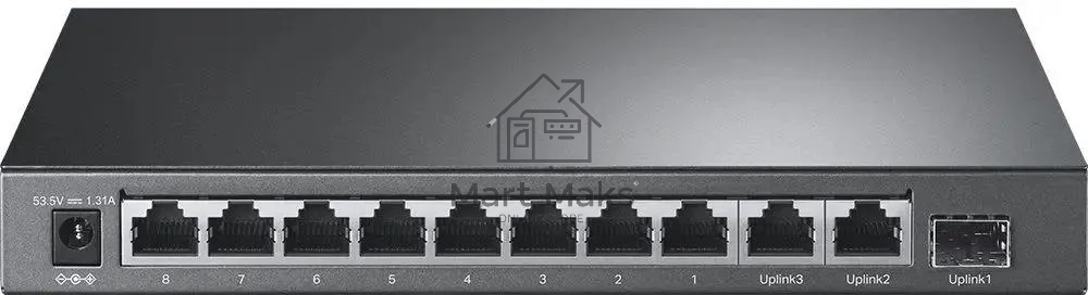 Коммутатор TP-Link 8-port 10/100Mbps Unmanaged PoE switch, 2 Gb RJ45 + 1 Gb SFP uplinks, PoE budget up to 124W