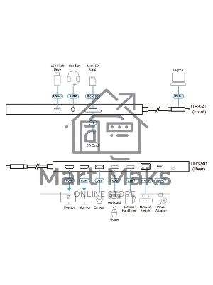 USB-концентратор ATEN multiport doc-station UH3240-AT