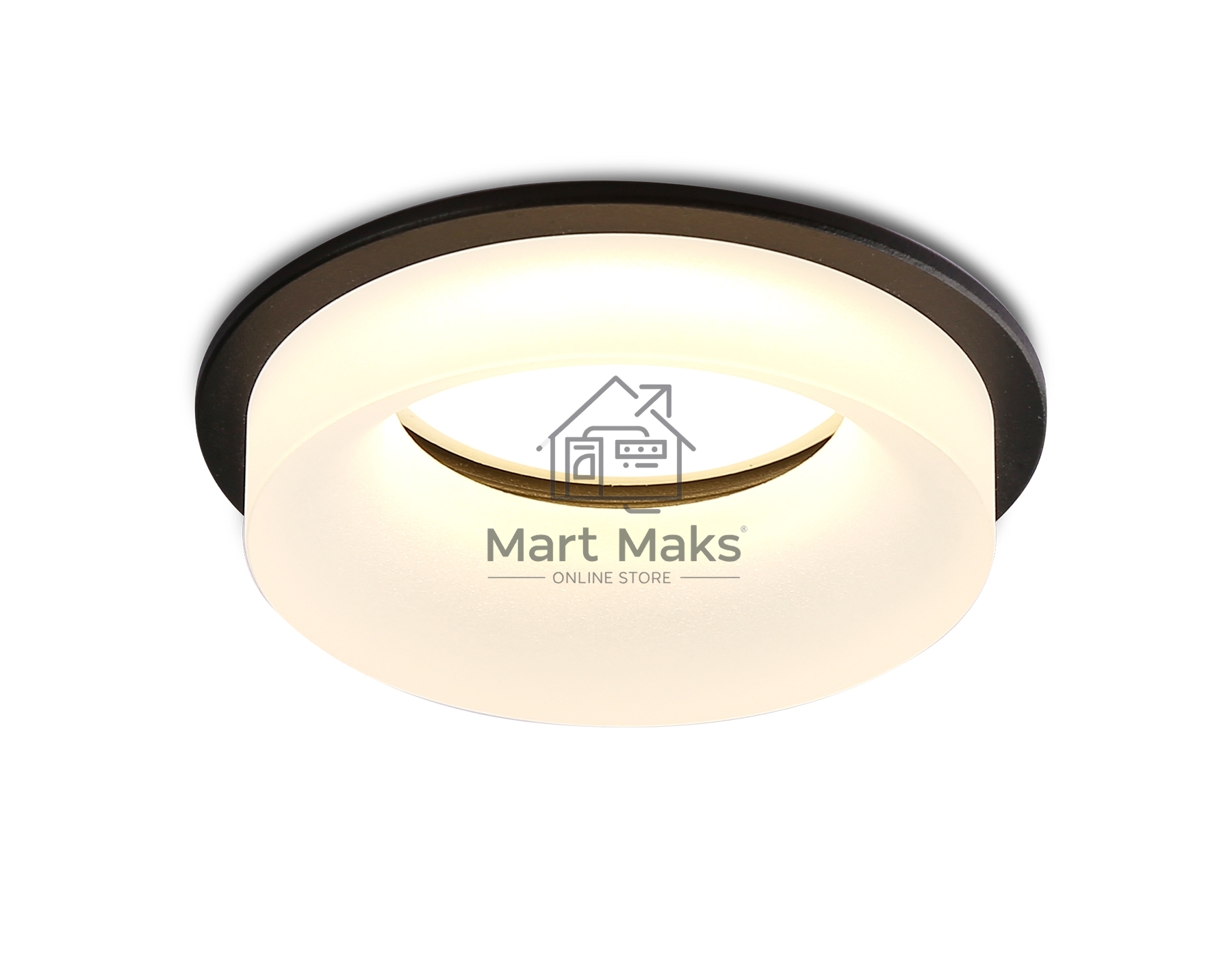 Светильник Ambrella light TN1303 BK/FR черный/белый матовый MR16 GU5.3 D80*42