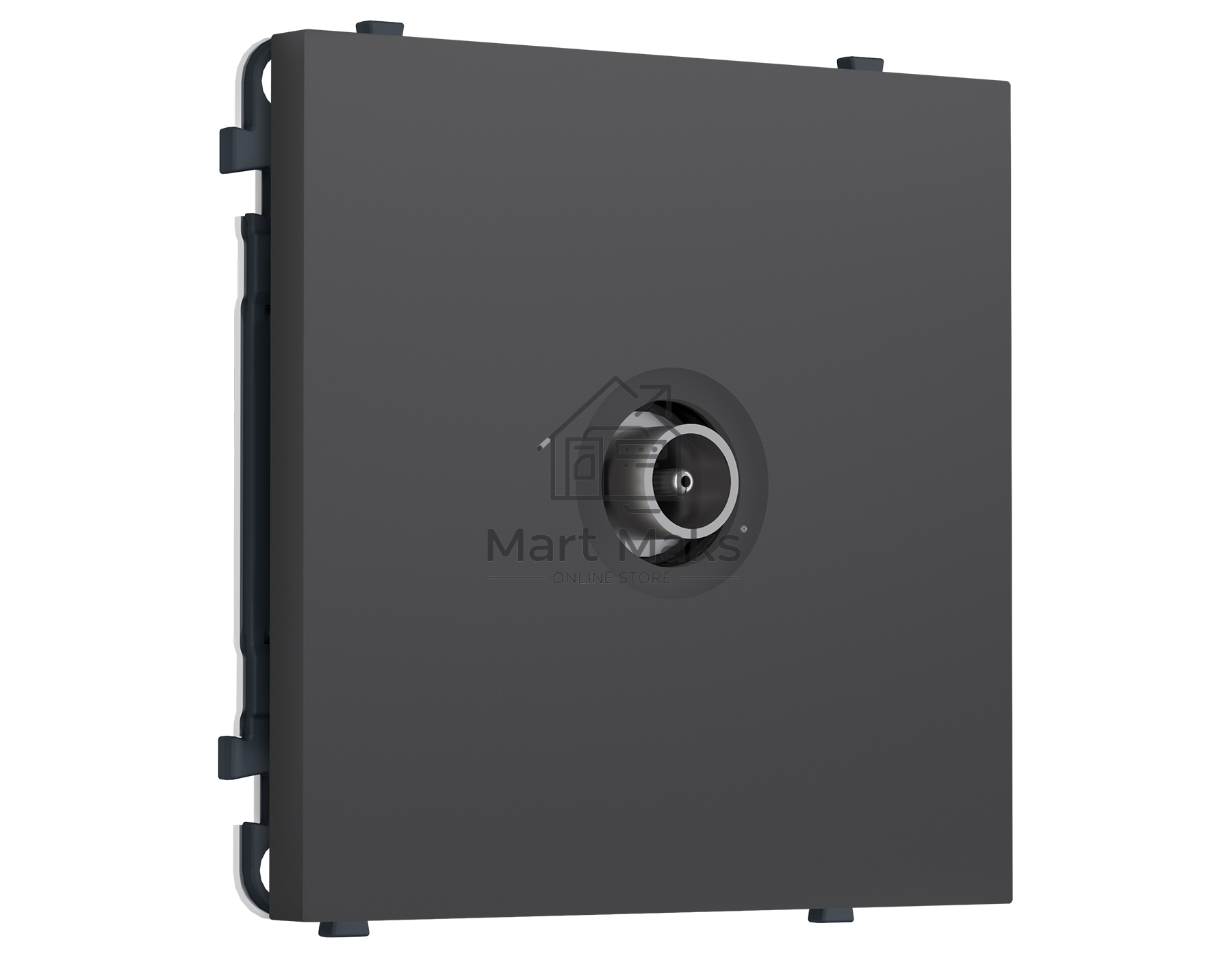Комплект механизма TV розетки оконечной SIGMA Графит Мягкое касание 50-870 MHz 1dB QUANT PRO (SP9130, PR202)