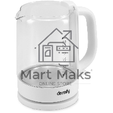 Чайник электрический Domfy DSW-EK304 1.7л. 2200Вт белый (корпус: стекло)