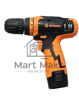 Дрель-шуруповерт Вихрь ДА-12Л-2к 72/14/7, Аккумуляторная, 12В, 2 АКБ, Кейс