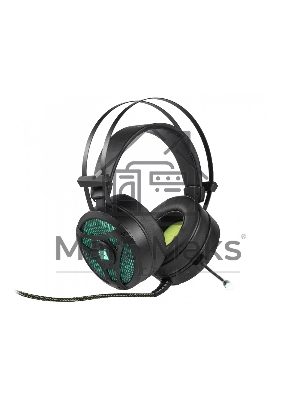 Гарнитура проводная Игровые Harper Gaming Hellfire GHS-X10 черный/зеленый