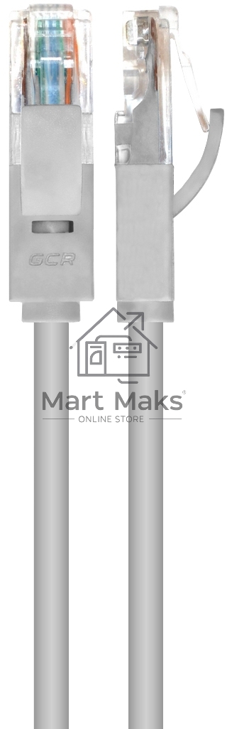 Патч-корд Greenconnect Патч-корд UTP прямой ethernet 0.3m кат.5е,  RJ45,  литой (Серый) (GCR-LNC03-0.3m)