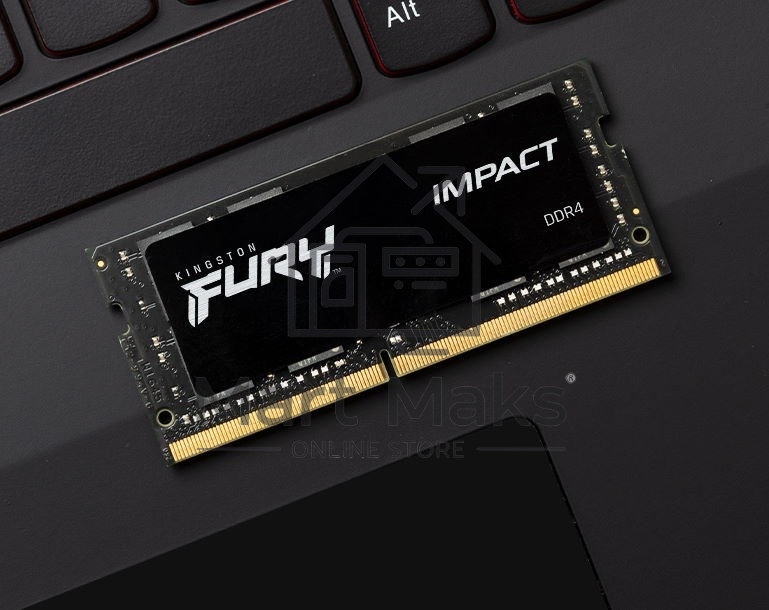 Оперативная память Kingston Fury Impact, DDR4, 8GB (1x8GB), 3200MHz, CL20, SO-DIMM