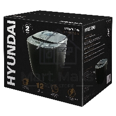 Хлебопечка Hyundai HYBM-P0212 черный/серебристый, 600 Вт, 0.9 кг, 12 программ