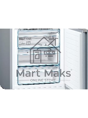 Холодильник Bosch KGN49XLEA нержавеющая сталь двухкамерный 330/108л морозилка снизу, No Frost