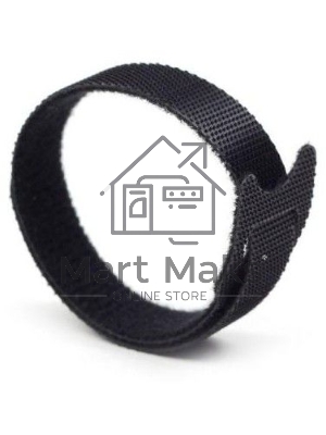 Хомут-липучка LANMASTER шириной 20 мм, 30 м, черный