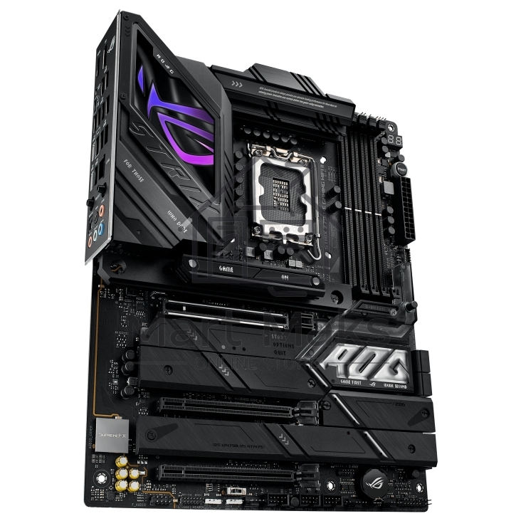 Материнская плата ASUS ROG STRIX Z790-E GAMING WIFI II, LGA 1700, Intel Z790, 4xDDR5, 4xSATA, 5xM.2, 1xPCIe 5.0 x16, 2xPCIe 4.0 x16, 2.5Gb LAN, 1xUSB-A 3.2 Gen 2, 2xUSB-A 3.2 Gen 2x2, 1xHDMI, 1xDP, 3x3.5 мм, 7.1, ATX