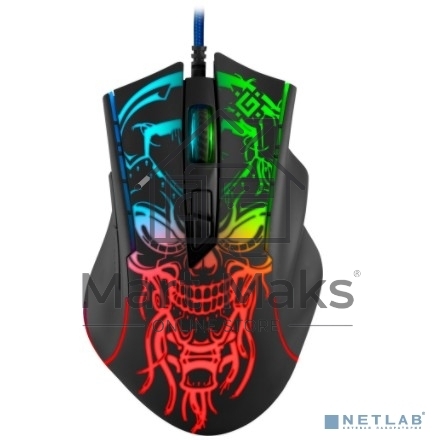 Мышь проводная Defender Bulletstorm GM-928 черный, 7200 dpi, USB, кнопки - 7