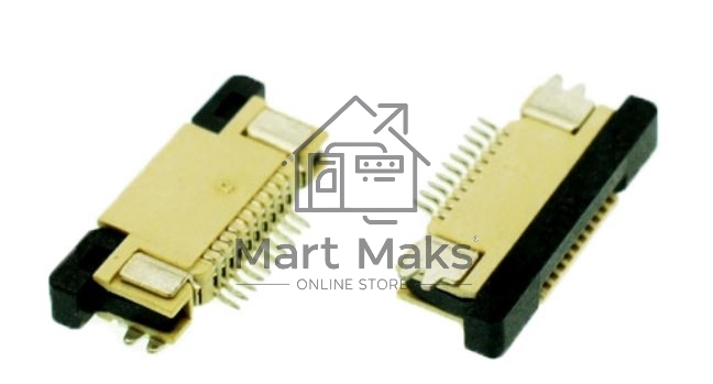 Разъем FPC  Half Coverage Top Contact 0.5K-BS-12PWB 12 pin высота 2мм шаг 0,5мм