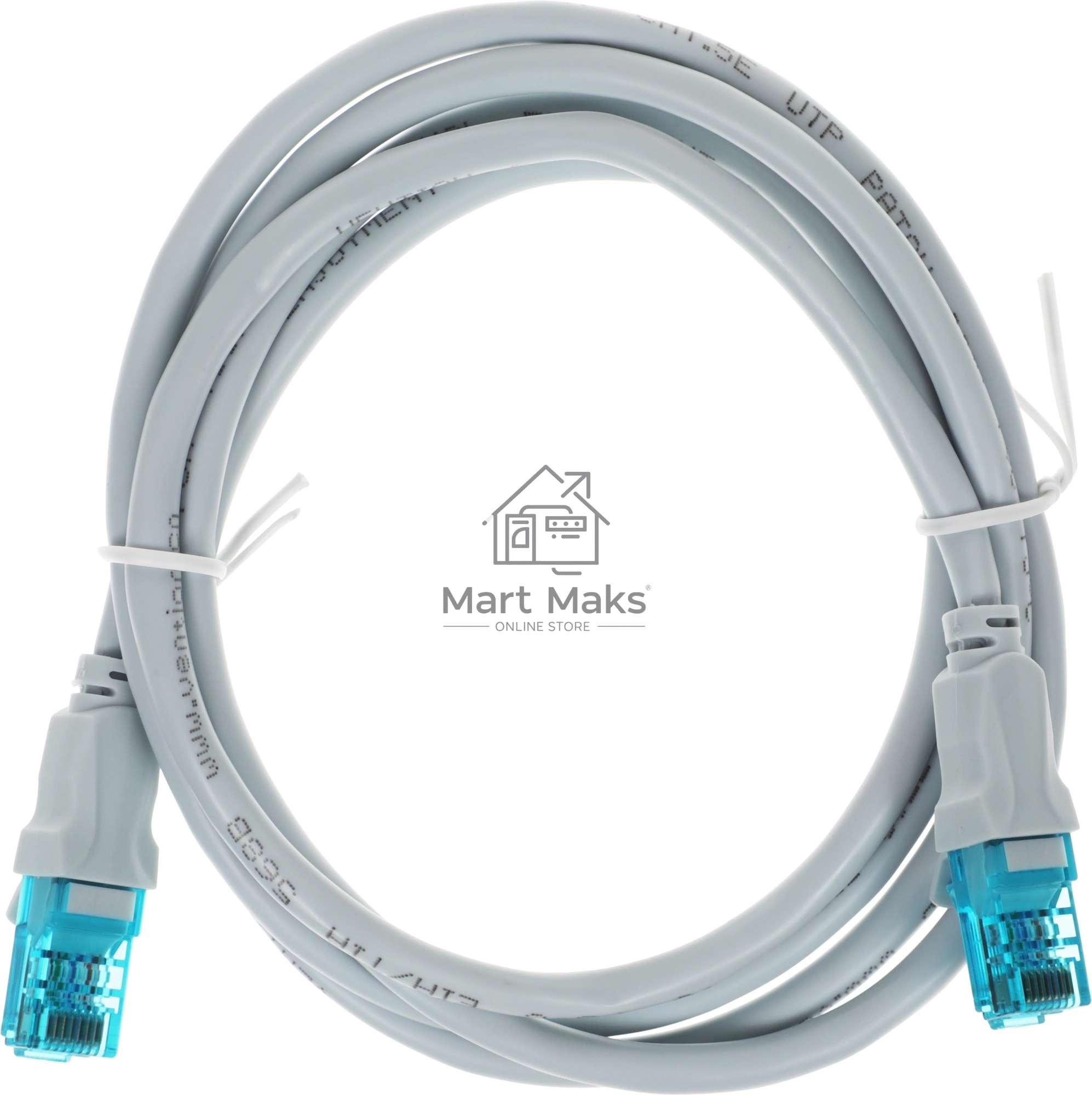 Патч-корд Vention прямой UTP cat.5е, RJ45 - 1,5м. Серый