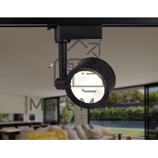 Трековый однофазный светодиодный светильник Ambrella light GL6392 BK черный LED 12W 4200K 24°