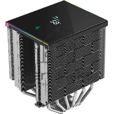 Кулер для процессора DEEPCOOL AK620 DIGITAL SE LGA20XX/1700/1200/115X/AM5/AM4 (9шт/кор, TDP 260W, PWM, DUAL Fan 120мм, 6 тепл. трубок, ARGb, черный) RET (R-AK620-BKADMN-GJD)