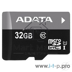 Флеш карта microSDHC 32GB ADATAUHS-1 CL10 (AUSDH32GUICL10-RA1) + SD adaptor