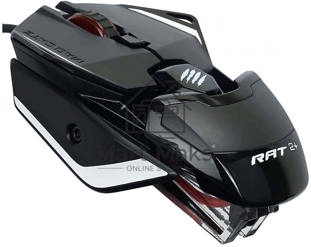 Мышь проводная Mad Catz R.A.T. 2+ черный, 5000 dpi, USB, кнопки - 3