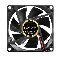 Вентилятор для корпуса ExeGate EX08025B2P-24 черный, 80 мм, 2850 об/мин, 28.5 дБ, 2 pin