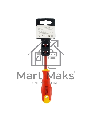 Отвертка диэлектрическая PH1 х 80 мм, до 1000 В, двухкомпонентная рукоятка Сибртех